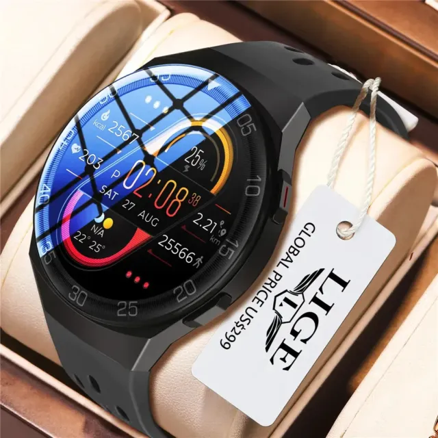 Montre Connectée NFC Hommes Écran HD Bluetooth Appels ECG + PPG iOS Android