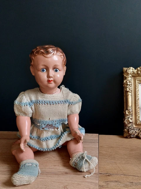 Poupée Bébé Gégé Raynal Petitcollin – Celluloïd 35 Cm – France – Ancienne