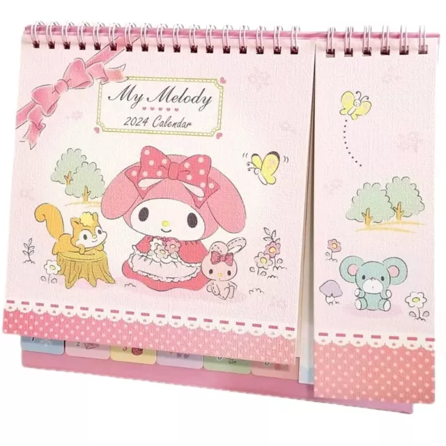 20242025 SANRIO MY Melody Desk Top Calendar Schedule Planner w/Note