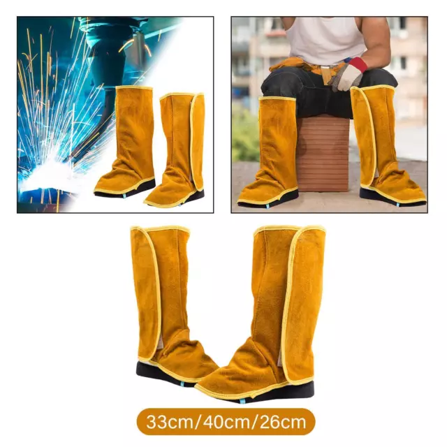 Leather Welding Spats Anti Scald Fire Resistant Welder Protective Feet Covers