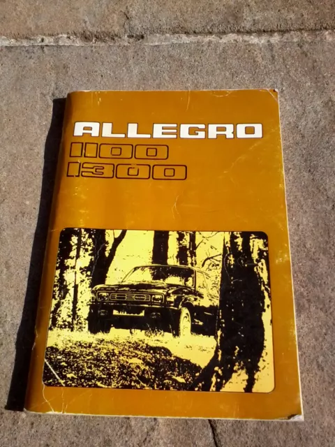 Austin Allegro 1100 1300 Handbook  Leyland 1972