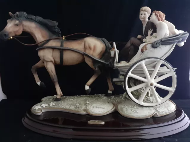 Florence Giuseppe Armani "Wedding Coach" Figurine~0902C~LE 2500~Framed COA~EUC!