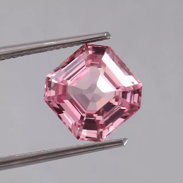 Naturale Perfetto Madagascar Rosa Morganite Asscher Sfuso Taglio Gemma 12x12 MM