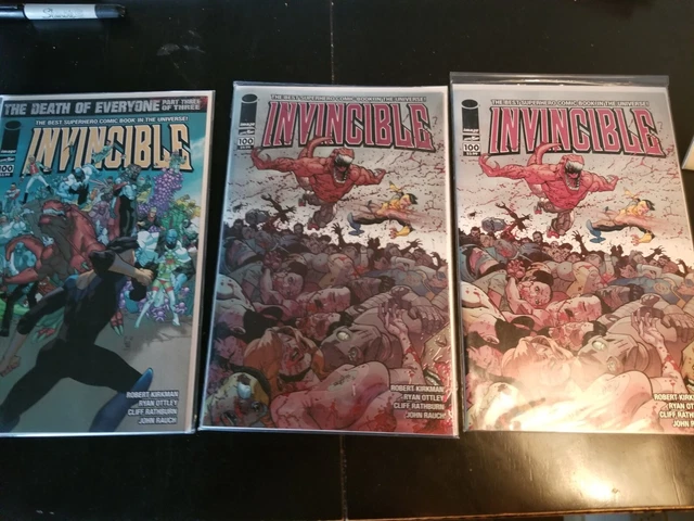 Invincible #100 lot (2013 Image Comics) Wraparound Chromium Foil Variant ~ NM+