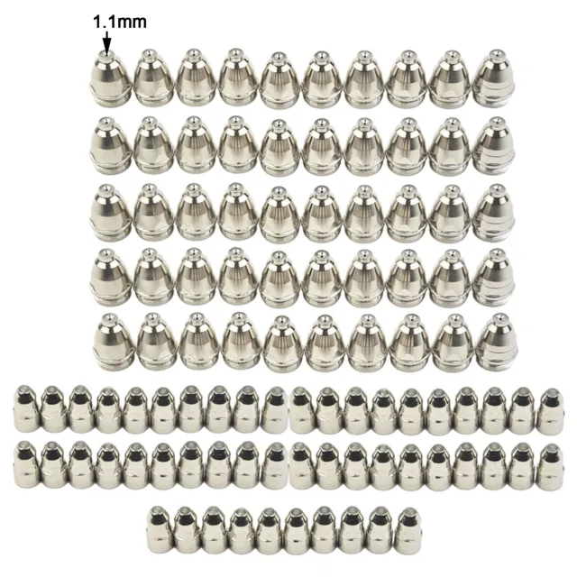 100pcs Plasma Electrode Tip Nozzle Cutter Torch For Air Plasma Cutting 4 Sizes