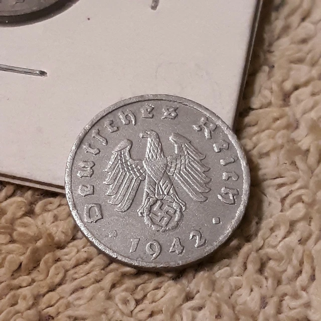 1 Reichspfennig Penny ~ KM#97 ~ Germany ~ Heavily Circulated ~ (1942-A) , ww2