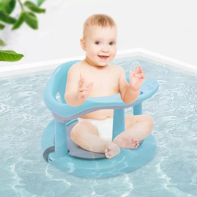 Infant Toddler Safety Chair Anti Slip Newborn Infant Baby Bath Tub Ring Seat NEW