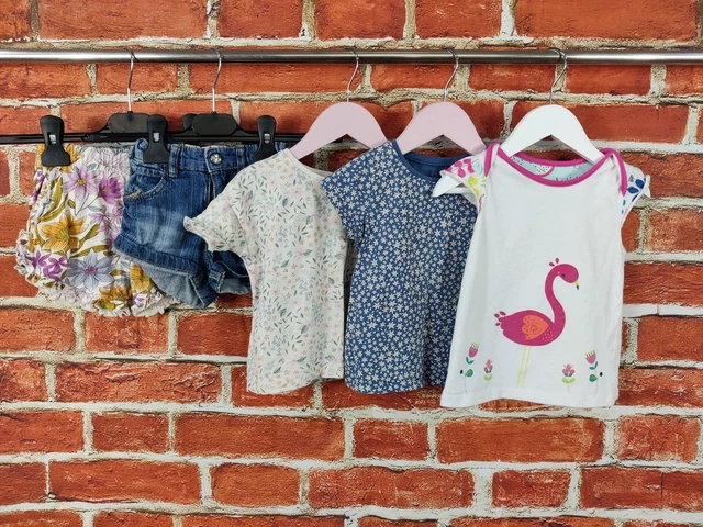 BABY GIRL BUNDLE AGE 12-18 MONTHS NEXT H&M etc SHORTS TOP T-SHIRT FLAMINGO 86CM