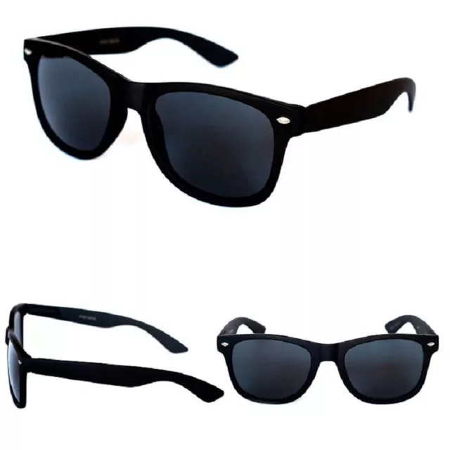 Polarised Retro Sunglasses - Matte Black Frame- Mens / Womens - Free Postage Aus 2