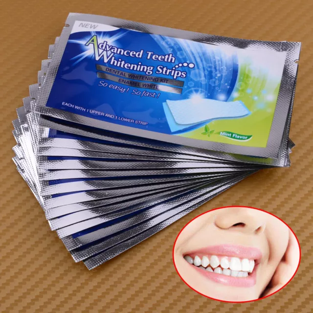 14pcs Advanced Gel Teeth Whitening Strips Pro White Tooth Home Bleaching Kit.