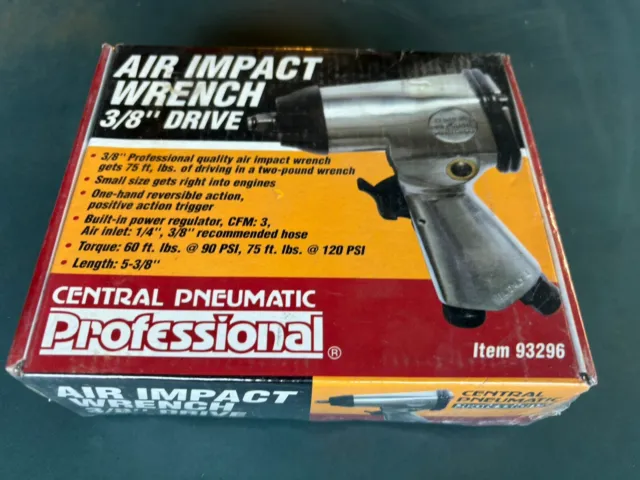 Air Impact Wrench 3/8" Drive Central Pneumatic Professional Series