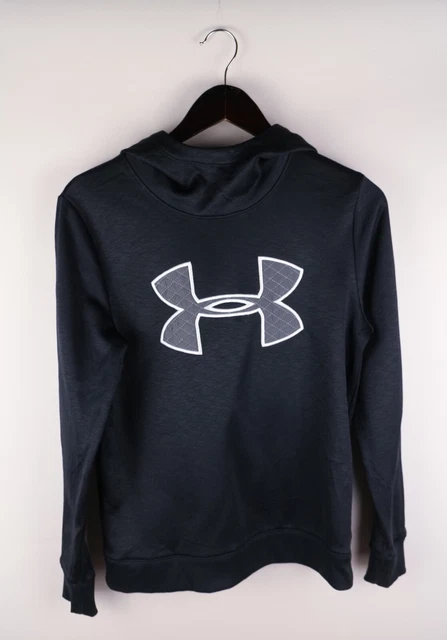 Felpa con cappuccio Under Armour ColdGear da uomo casual sciolta pullover nera taglia S