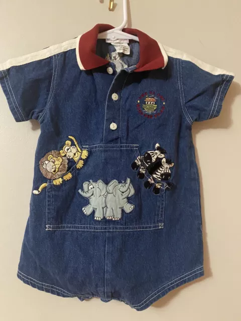 Vintage Buster Brown Noah’s Ark Romper - Size 12 Months