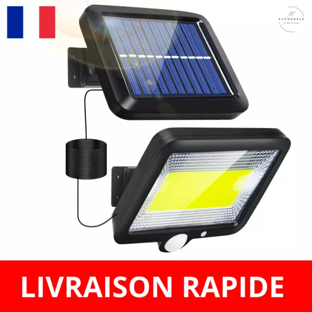 Lampe Projecteur Solaire LED 30W Détecteur de Mouvement Éclairage Extérieur IP65