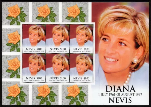 NEVIS MNH 1998 SG1251 First Death Anniversary of Diana, Princess of Wales