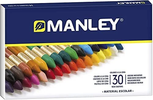 Manley 936158 Pack de 30 Crayons de Cire