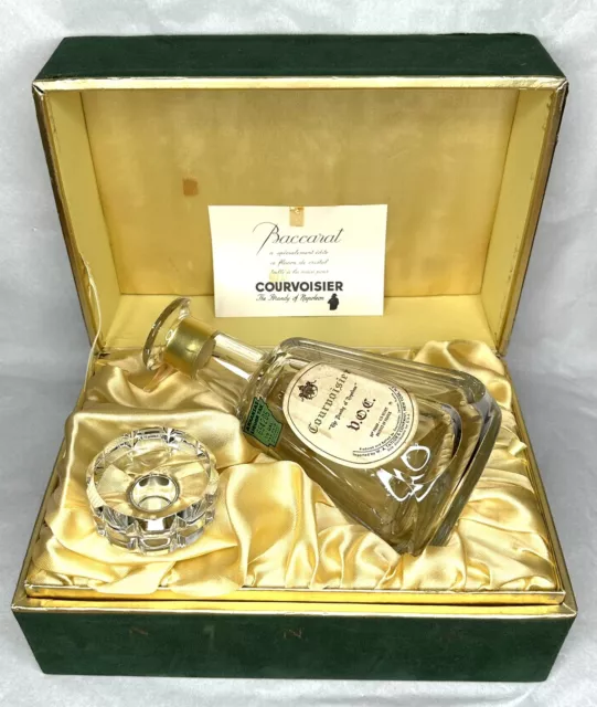 Vintage Courvoisier Brandy Baccarat France Crystal Decanter