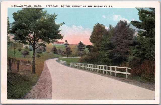 Massachusetts MA Berkshire Mohawk Trail Shelburne Falls Vintage WB Postcard UP