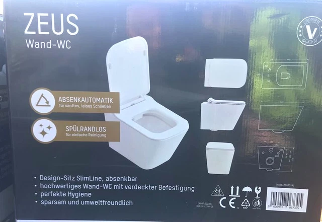 Villeroy & Boch Embrace WC Sospeso, SET Completo, Con Elemento Incasso E Placca Di Azionamento Viconnect 200s