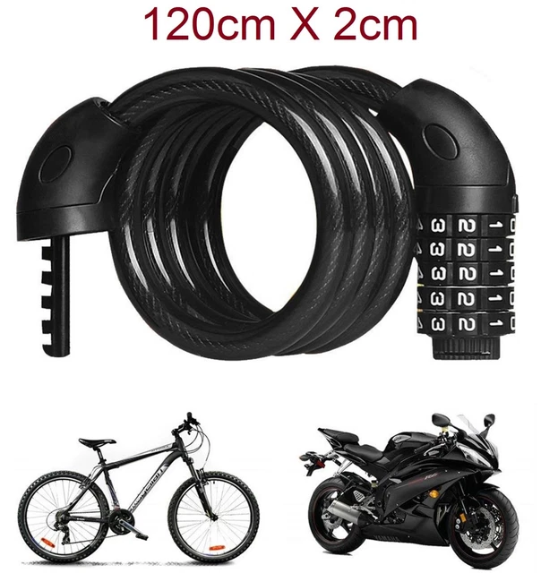 Cadena 120cm Acero Antirrobo Para Moto Bicicleta Con Clave De