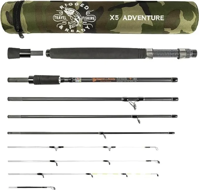 X5 ADVENTURE. FISHING Rod. 5 Spin-Bait-Fly Fishing Options £74.99