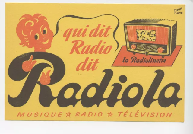 Buvard Musique Radio Television Radiola Radiolinette Rene Ravo Tsf