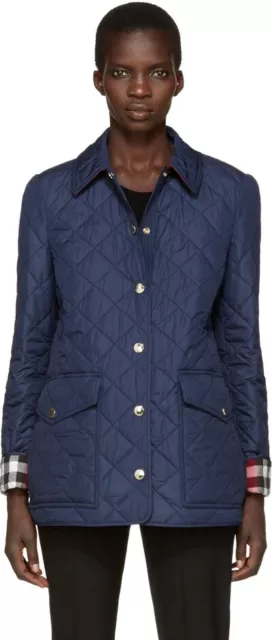 BURBERRY Westbridge Diamond Quilted Navy Jacket L130701 Size Small