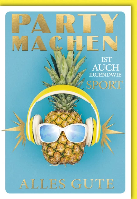 GEBURTSTAG GLÜCKWUNSCHKARTE im Format 11,5 x 17 cm mit Umschlag