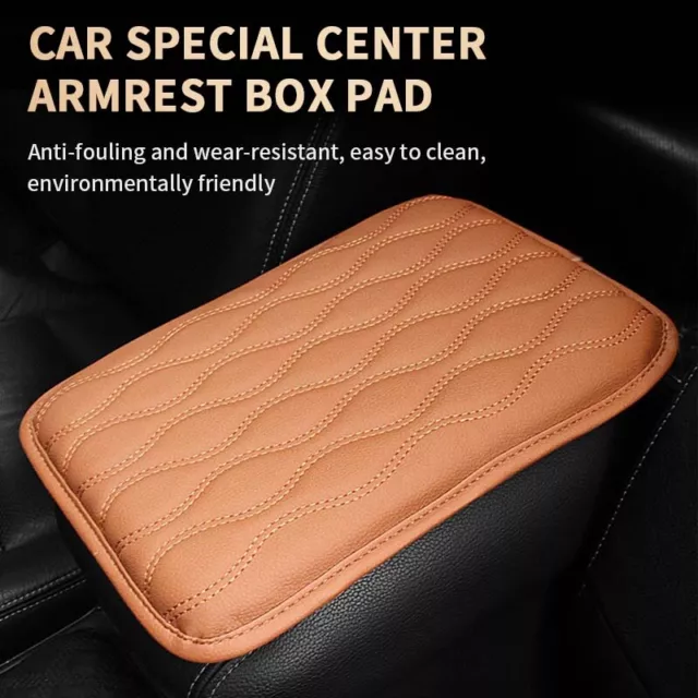Universal Car Armrest Pad Cover PU Leather Center Console Cushion Protector