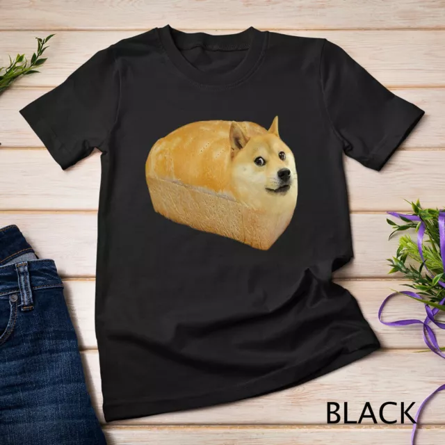 Shiba Inu Doge Bread Meme Dog Dogecoin Cryptocurrency Unisex T-shirt