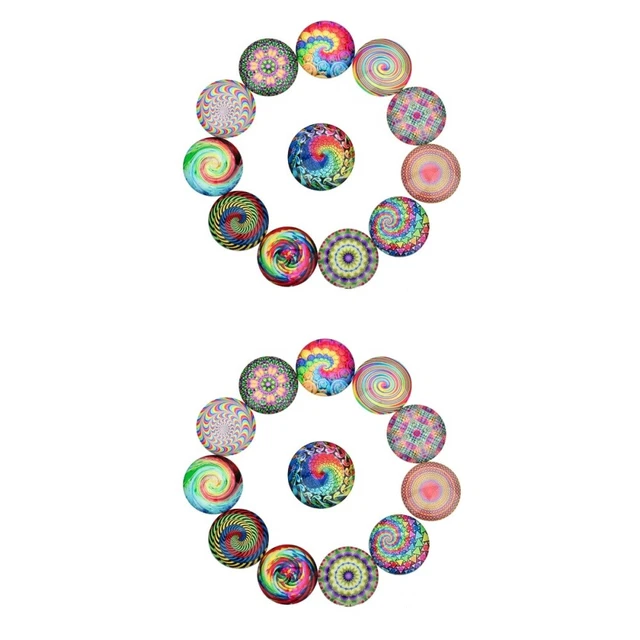 2x Mosaik Liefert Dekoration Vase Füllstoff Edelsteine Runde Flatback