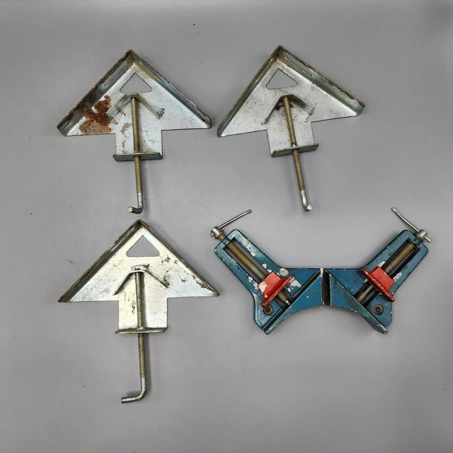 Vintage Corner Miter Clamps Lot of 4 Unbranded Metal Adjustable