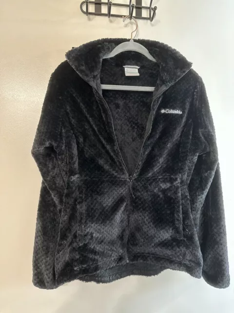 Columbia Women’s  Large Interchange Fleece Jacket Full Zip Fluffy Small NWOT