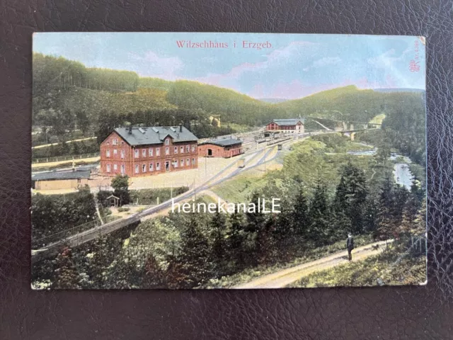 AK Foto Wilzschhaus i. Erzgeb, Bahnhof  Schönheide Eibenstock Carlsfeld um 1910