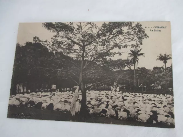 Cpa Guinee Conakry Carte Postale Ancienne Dos Vert  Le Salam