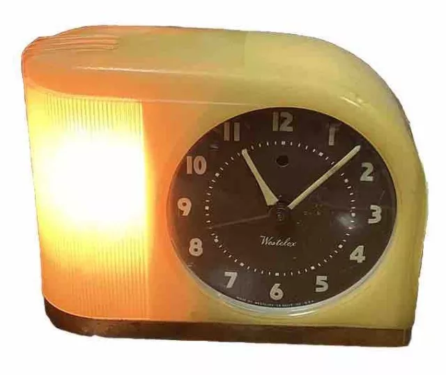 1950’s Westclox Bakelite Moonbeam Alarm Clock - Model S5-J - Tested & Works