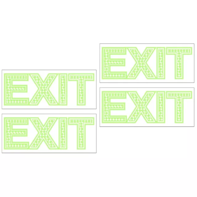 4 Sheets Exit Sign Glow In The Dark Exit Signs Exit Signs For Business