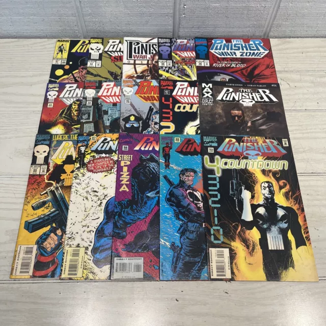 The Punisher 1989-1995 Lot Of 15 Suicide Run War Journal War Zone Countdown