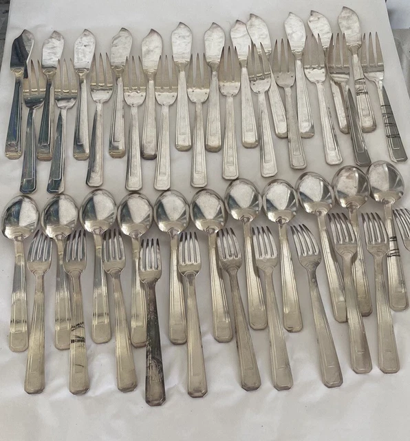 Couverts De Service Félix Frères – Modèle Empire En Métal Argenté – TBE (2 Pièces)