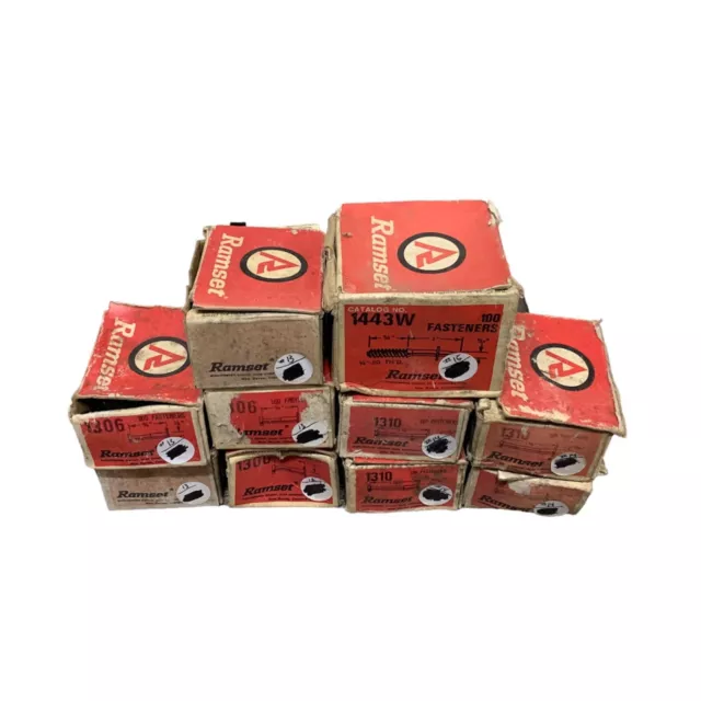 [LOT OF 10] Ramset 100-Count Boxes Fasteners Nails  - *See Photos + Description*
