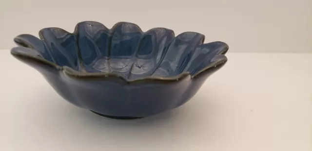 Dark Blue Scalloped bowl by Dash of That