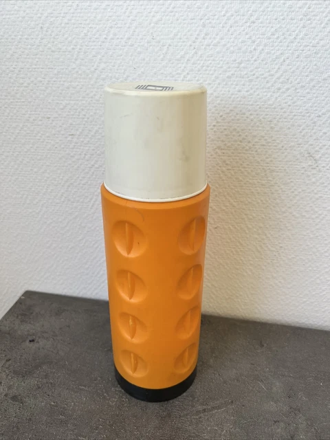 Grande boîte / Thermos Vintage Orange Renault années 70 - objet publicitaire