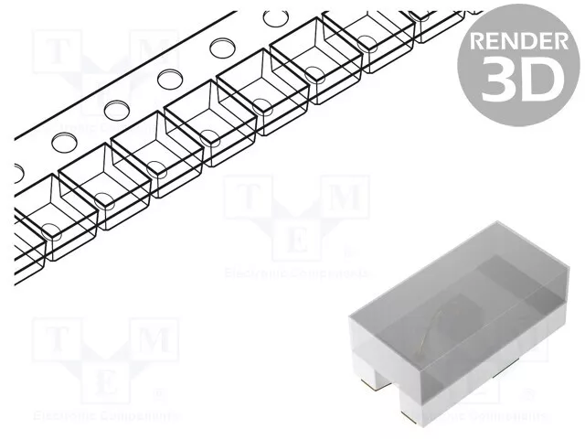 LED 130° 1,9 ÷ 2,4V 0402 SMD 1x0, 5x0, 4mm Red 28,5 ÷ 90mcd 20mA C-C280