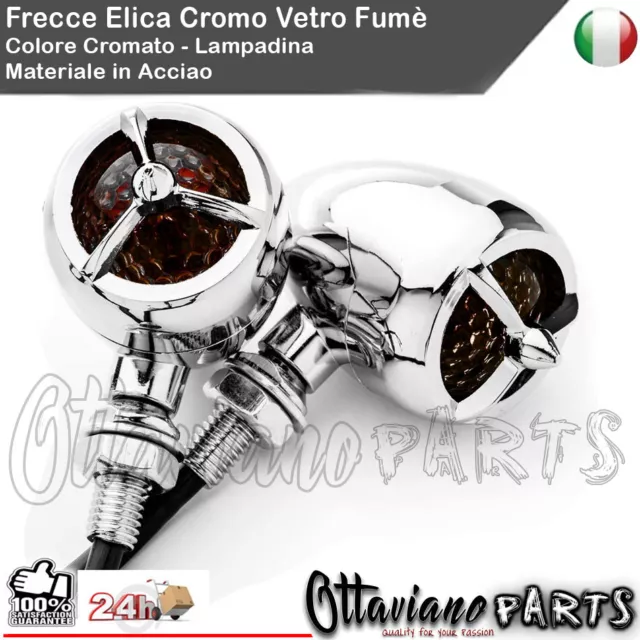 Frecce Moto per Cafe Racer Scrambler Special Old Style Cromato Elica M90C