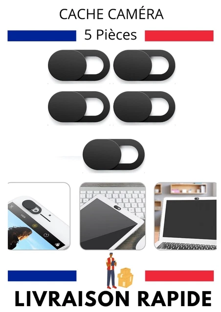 Lot 5 Cache webcam caméra protection privée anti-espion smartphone ordinateur