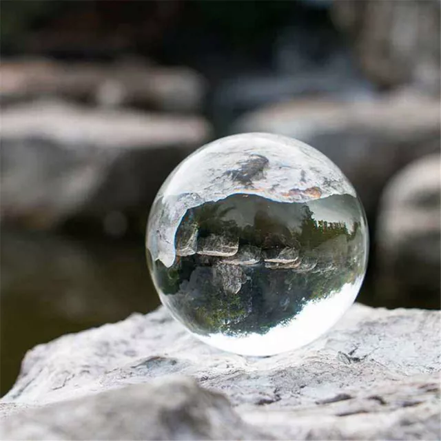 Clear Crystal Ball 80mm Glass Lens Sphere Photography Decoration Christmas Gift