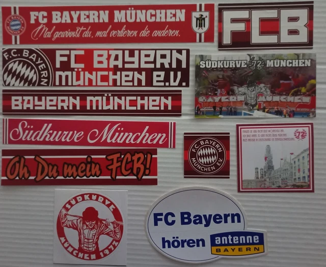 11X FC BAYERN München Rot Aufkleber Sticker Südkurve Ultras Schickeria ...