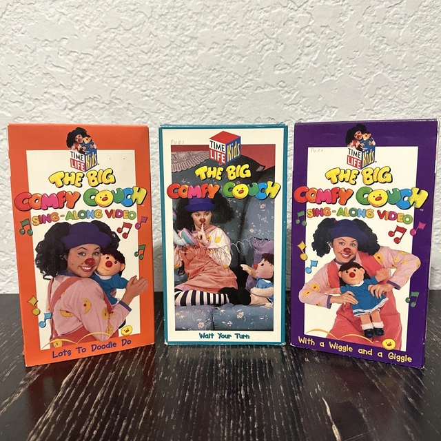 THE BIG COMFY Couch VHS lot of 3; Wiggle And A Giggle, Wait your turn