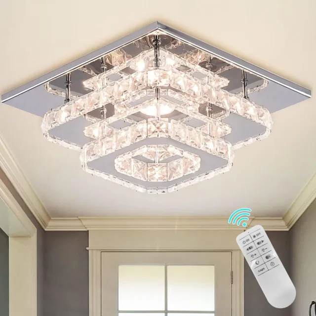 Modern Crystal Chandelier Ceiling Light Flush Mount LED Chandelie for Kitchen