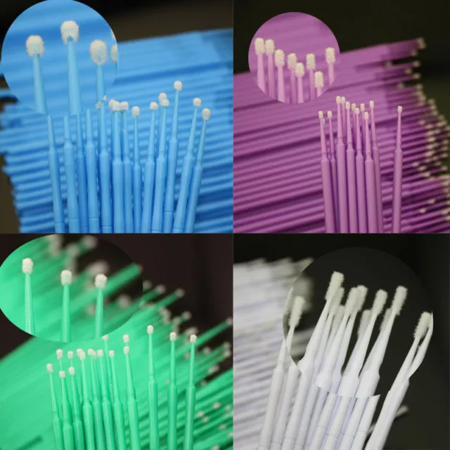 100 Pcs/Pack Disposable Dental Micro Brush Applicator Tips 1.2/1.5/2.0/2.5 mm